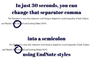 EndNote comma to semicolon separator in Word